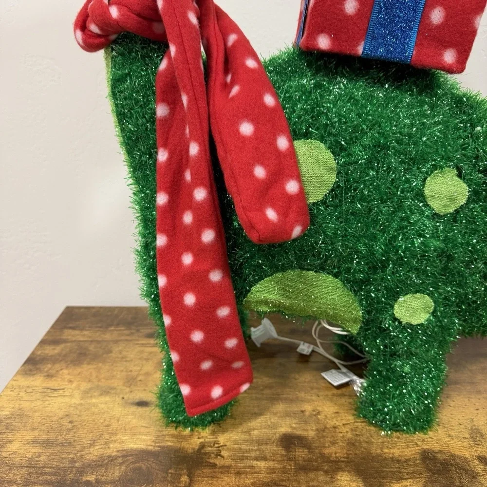 Wondershop Lit Tinsel Dinosaur Brontosaurus Christmas Holiday Yard‎ Decor 27.5